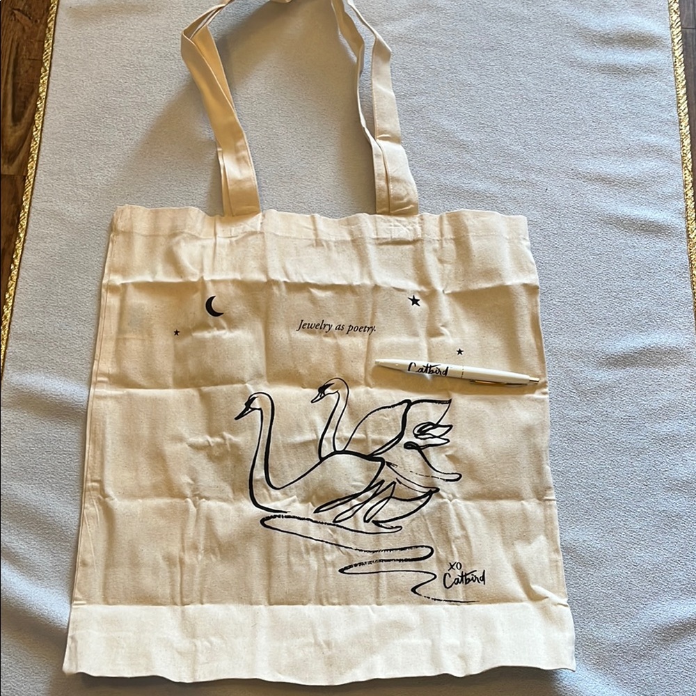 Catbird Jewelry Tote Bag + Pen